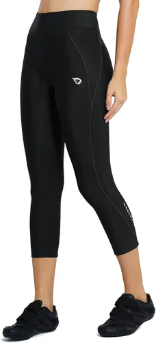 Vista 2 de BALEAF Pantalones cortos acolchados de ciclismo para mujer, pantalones de ciclismo capris para ciclismo, leggings giratorios 34 UPF 50+