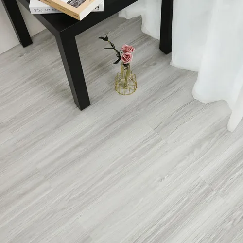 Vista 4 de Azulejos de suelo para despegar y pegar, suelo de tablones de vinilo blanco (Ash White)