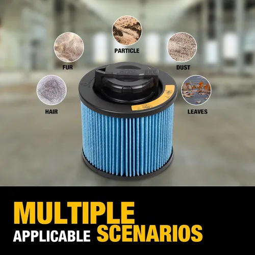 Vista 5 de DEWALT Filtro de vacío de repuesto DXVC4002, apto para la mayoría de aspiradoras húmedas y secas de 4 a 5 galones, filtro de cartucho de alta
