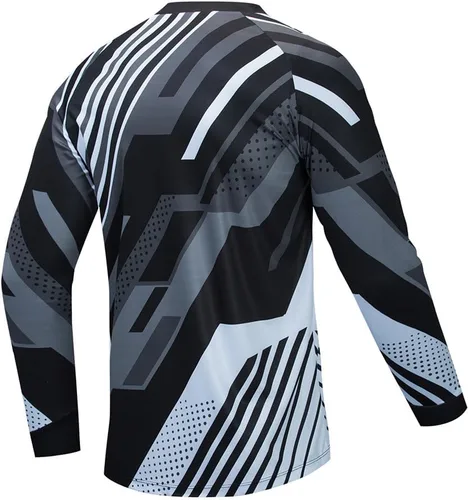 Vista 169 de Hotlion Camiseta de ciclismo para hombre, manga larga, MTB Motocross, ropa de carreras todoterreno
