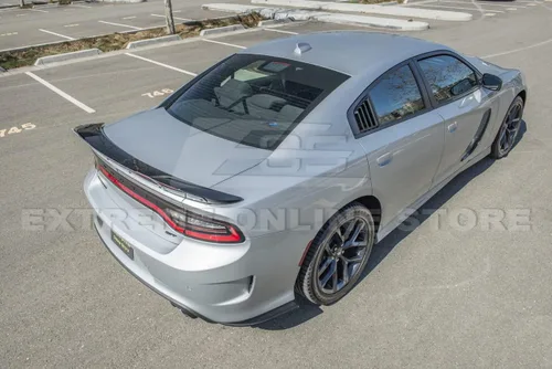 Vista 4 de Reemplazo para Dodge Charger 2015 SRT8 Hellcat Extendido Estilo Trasero Aleta de Borde Tronco con Alerón Wickerbill