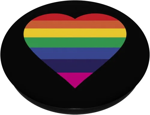 Vista 2 de LGBT Gay Pride LGBTQ - Bandera de arcoíris con forma de corazón para teléfono y tableta