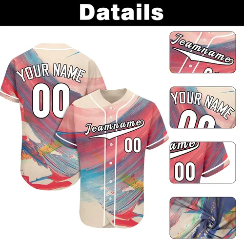 Vista 5 de Camiseta de béisbol personalizada con nombre del equipo y números impresos personalizados, uniformes deportivos para hombres, mujeres, jóvenes