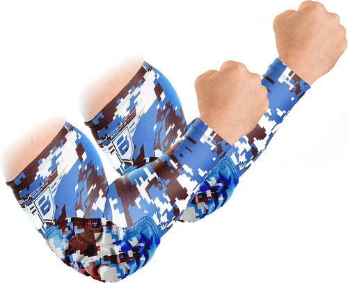 Vista 6 de Bucwild Sports Padded Compression Elbow Arm Sleeves for Basketball, Football & Volleyball Youth & Adult Size Pads