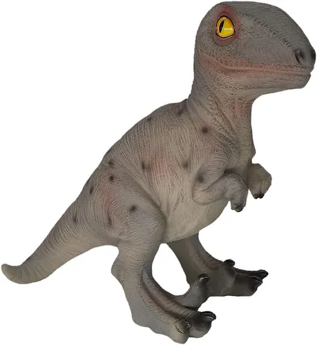 Vista 10 de Alcancía T-Rex de dinosaurio marrón resina, regalo de cumpleaños para niños.