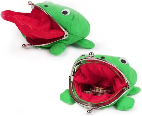 Vista 3 de COSTOYFUN Lindo Monedero de Rana Personaje de Anime Divertido Bolsa Pequeña de Dinero Bolsa de Monedas de Felpa Regalo