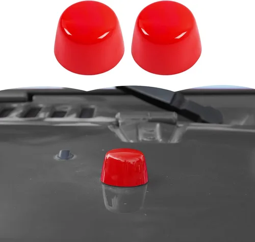 Vista 9 de Cubierta de Goma para Capó del Motor, Adorno de Adornos para Cuerpo de Vehículo para Jeep Wrangler JK JKU 2007-2018, Azul