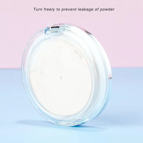 Vista 7 de Recipiente de polvo de maquillaje vacío, contenedor de polvo suelto con soplo, contenedor compacto de plástico reutilizable para polvo suelto