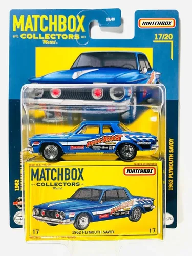 Vista 3 de Matchbox Coleccionistas 17/20 1962 Plymouth Savoy (azul) Escala 1:64