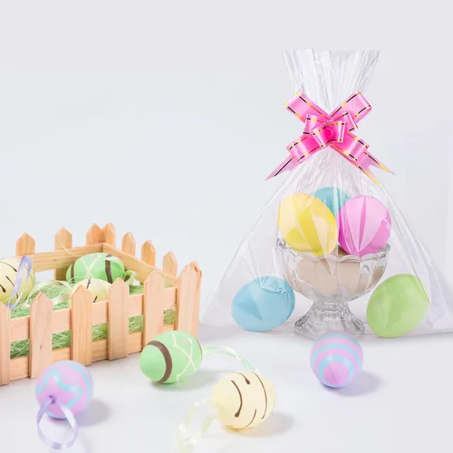 Vista 8 de Awpeye 100 bolsas transparentes de celofán para celofán, buenas para pasteles, panadería, galletas, dulces, postres, palomitas de maíz, postre
