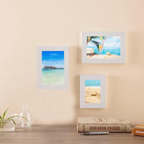 Vista 6 de 10 piezas de espacios en blanco de sublimación para fotos metálicas 6"X8" X0.45mm de aluminio, letrero de foto en metal en blanco para pared, marco
