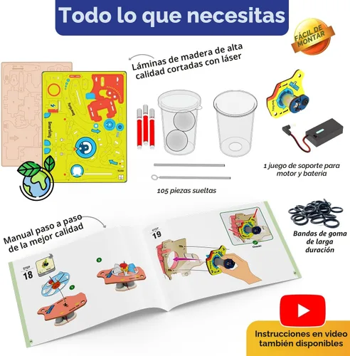 Vista 6 de Smartivity 10-in-1 Motor Powered Gadgets Kit for Kids 6-12