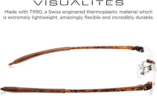 Vista 3 de Visualites Gafas de lectura ligeras sin montura Cateye para hombres y mujeres - Modelo - VIS 2
