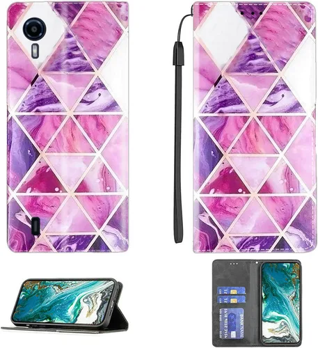 Vista 77 de Aroepurt Funda para UMIDIGI G1 Plus compatible con UMIDIGI G1 Plus Funda para teléfono Funda de piel sintética con función atril magnética CPT15