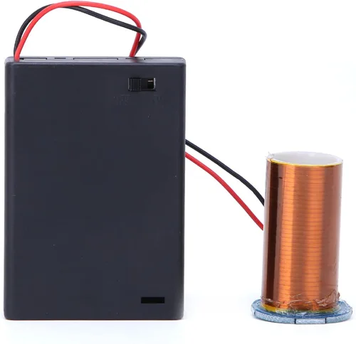 Vista 3 de ViaGasaFamido Mini bobina Tesla, bobina seca con batería de plasma de altavoz de plasma transmisión inalámbrica para experimentos Instalación