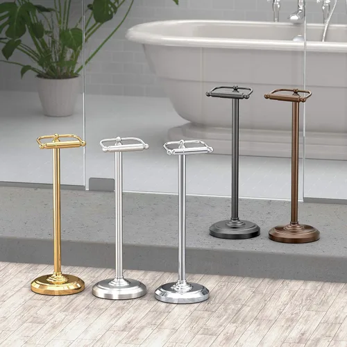 Vista 7 de Gatco 1436C Soporte de papel higiénico con pedestal, cromado grande, 22 pulgadas de alto