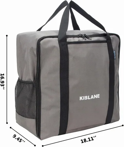 Vista 3 de Bolsa de transporte para parrilla KISLANE se adapta a la parrilla Blackstone de 17'' de mesa, almacenamiento de accesorios de parrilla para BBQ al
