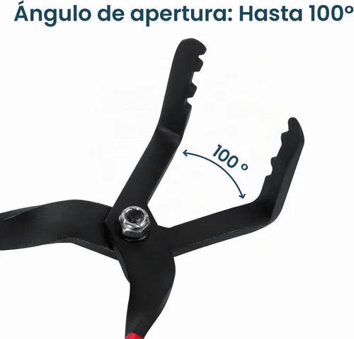 Vista 4 de Juego de 2 alicates de herramientas de extracción de clips de 45 y 90 grados, alicates de clip para hebillas de plástico o metal para tapetes
