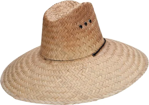 Vista 3 de Solid Wing Sombrero de paja de safari aplastado para hombre