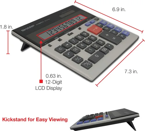 Vista 2 de Sharp QS-2130 Pantalla Doble Alimentada 12 Dígitos