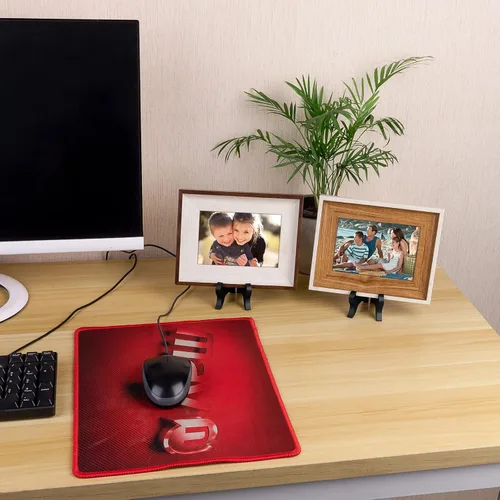 Vista 8 de Paquete de 6 soportes de madera de 4 pulgadas para caballetes (negro)