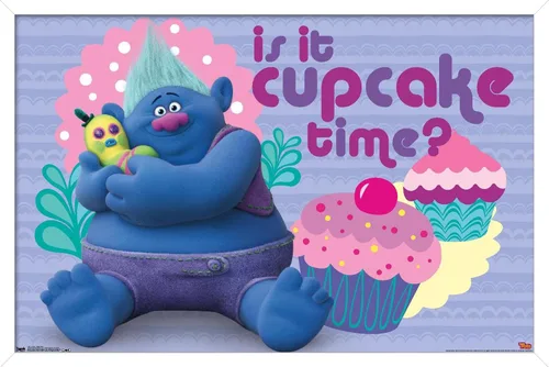 Vista 14 de Trends International DreamWorks Trolls - Cupcakes Wall Poster, 14.725" x 22.375", Barnwood Framed Version