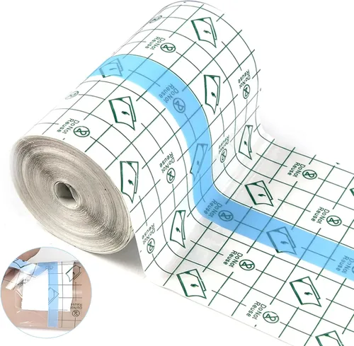 Vista 11 de 2 vendajes impermeables de 4 pulgadas x 10.94 yardas para vendajes de película transparente, protector de curación de segunda piel, vendajes