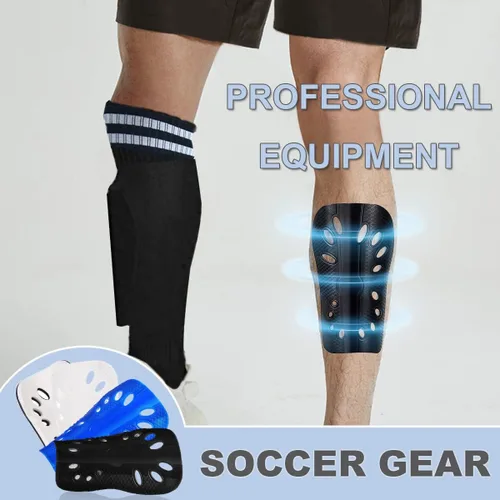Vista 6 de Youth Soccer Shin Guards for Kids Shin Pads Child Calf Protective Gear Protective Soccer Equipment for Boys Girls Toddler Teenagers 3-15 Years Old