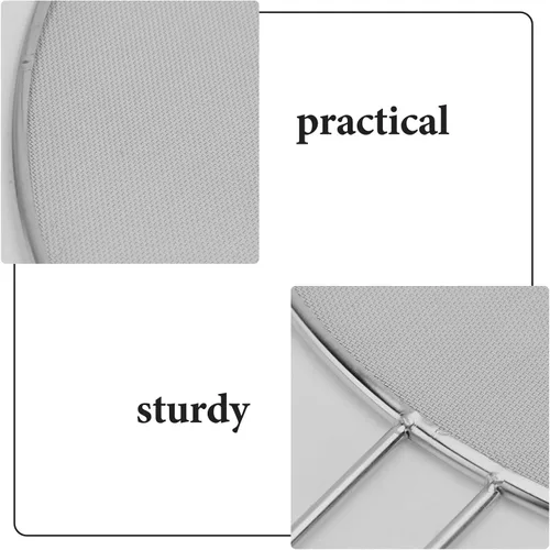 Vista 3 de Splatter Screen Guards Flat Mesh 3pcs Stainless Steel for Frying Pans