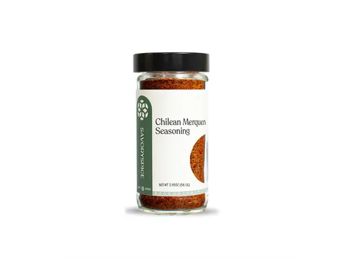 Vista 4 de Savory Spice - Condimento de merquén chileno (2 onzas) – Mezcla de chile ahumado y picante de Chile – Condimento seco para carne de res, pollo