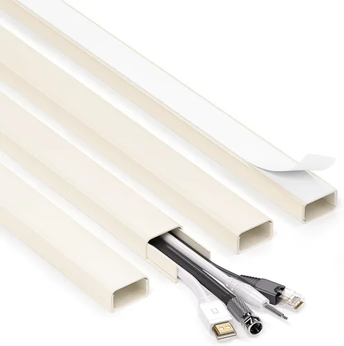 Vista 19 de ZhiYo Cubiertas de Cable de 85 pulgadas para Cables en la Pared, 1 Mini Ocultador de Cables de Pared, Cubiertas de Cable Autoadhesivas para Cables