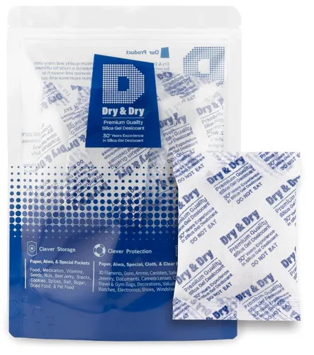 Vista 20 de Dry & Dry 0.04 oz [50 paquetes] Paquetes de gel de sílice desecantes, paquetes de sílice - Paquetes de gel de sílice recargable, paquetes