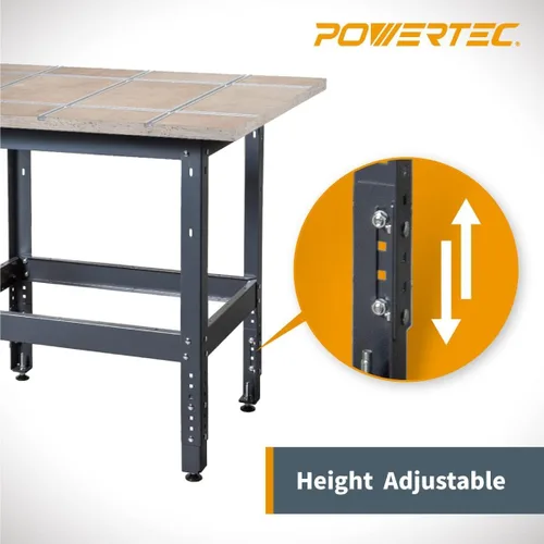 Vista 12 de POWERTEC Tablero de Mesa de Router de 24"x32" con Soporte para Herramientas, Placa de Router y Anillos de Inserción, Capacidad de 400lb Soporte