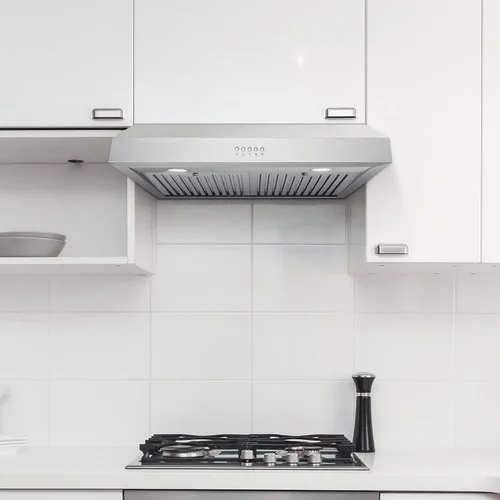 Vista 5 de COSMO UC30 Campana extractora con conductos debajo del gabinete de 29.5 pulgadas, ventilación sobre la estufa, ventilador de 3 velocidades, filtros