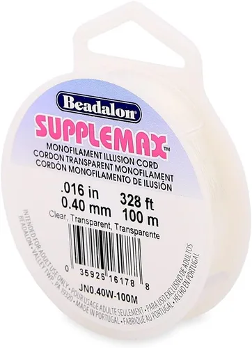 Vista 12 de Beadalon Hilo para cuentas SuppleMax, transparente, 0.01 in / .006 pulgadas