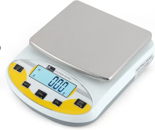 Vista 9 de CGOLDENWALL Báscula de laboratorio de precisión, 500 gX0.0.04 oz, balanza electrónica analítica báscula de laboratorio digital Báscula de joyería