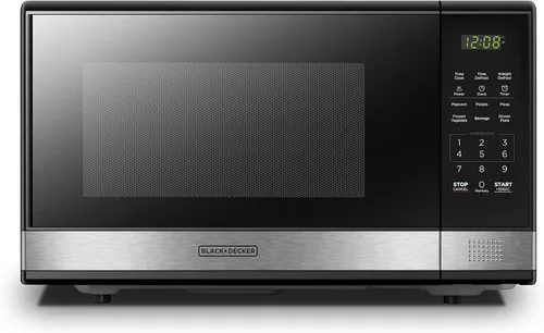 Vista 2 de BLACK+DECKER Horno digital de microondas (1.1 pies cúbicos) y aspiradora vertical giratoria sin bolsa BISSELL CleanView