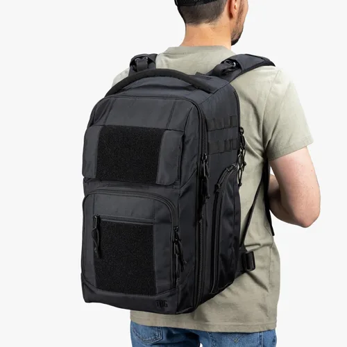 Vista 9 de Tactical Baby Gear Mochila táctica diaria para pañales para papás, incluye cambiador, correas de cochecito, toallitas integradas y bolsa enfriadora