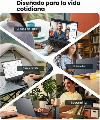 Vista 8 de Laptop de 14 pulgadas 12 GB de RAM, SSD de 128 GB, Pentium Gold Gris espacial