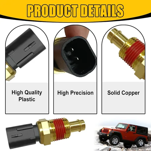 Vista 2 de 5149077AB Sensor de temperatura del refrigerante de agua del motor, compatible con Ram 1500 2011-2014, Chrysler Pacifica 2008, Sebring 2009-2010, Jp