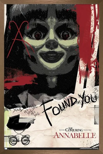 Vista 16 de Trends International Annabelle - Póster de pared de Found You, 14.725 x 22.375 pulgadas, versión enmarcada de madera de granero