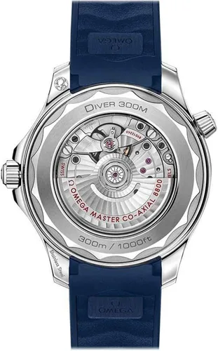 Vista 4 de Omega Seamaster - Reloj automático con esfera azul para hombre 21032422003001 Bobinado automático