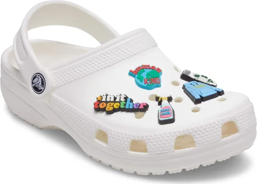 Vista 2 de Crocs Zuecos clásicos para hombre y mujer con dijes Jibbitz 5 paquetes