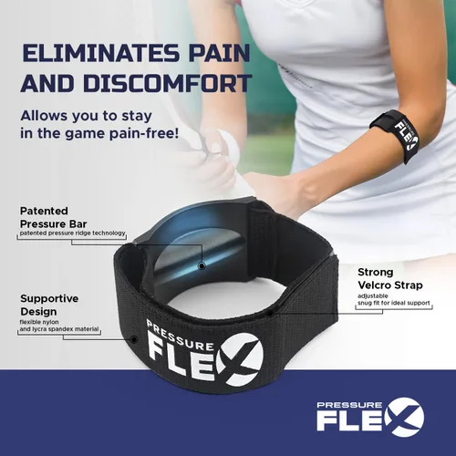 Vista 2 de Codera de tenis para mujer – Codera de golfistas para mujer, banda de compresión de antebrazo para alivio de tendinitis, correa ajustable con barra