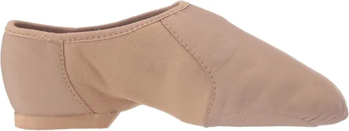 Vista 6 de Bloch Dance Neo-Flex Slip On Zapatos de jazz de cuero para niños Canela