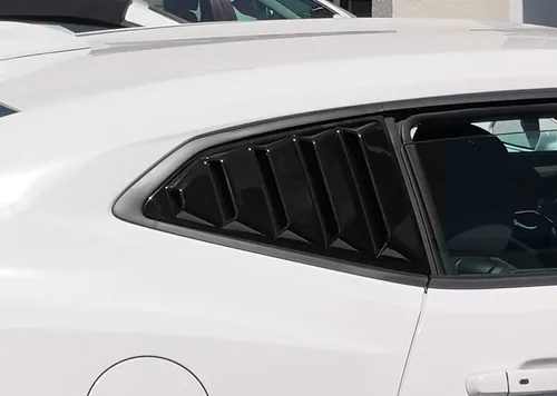 Vista 2 de iJDMTOY Ventana lateral trasera izquierda/derecha, con acabado negro para ventanilla lateral trasera, compatible con Chevy Camaro 2016 en adelante