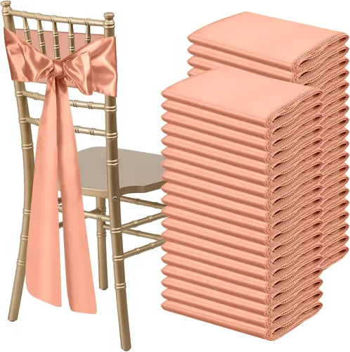 Vista 37 de 10 PCS Lazos de Satén Azul Bebé para Sillas Bandas Universales Cintas para Sillas Lazos Traseros para Bodas Fiestas Recepciones Eventos Banquetes