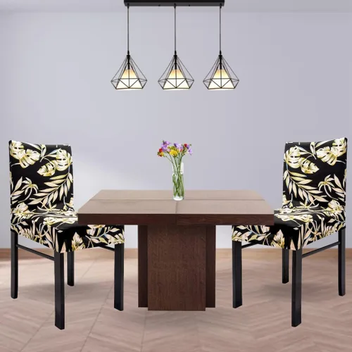 Vista 2 de Juego de 4 fundas para sillas de comedor, fundas elásticas de elastano para sillas, fundas protectoras para sillas Parsons, fundas extraíbles
