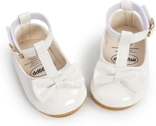 Vista 6 de Zapatos deportivos de piel sintética para bebés, niños y niñas, suela de goma suave, mocasines para recién nacidos, Oxford, zapatos para cuna