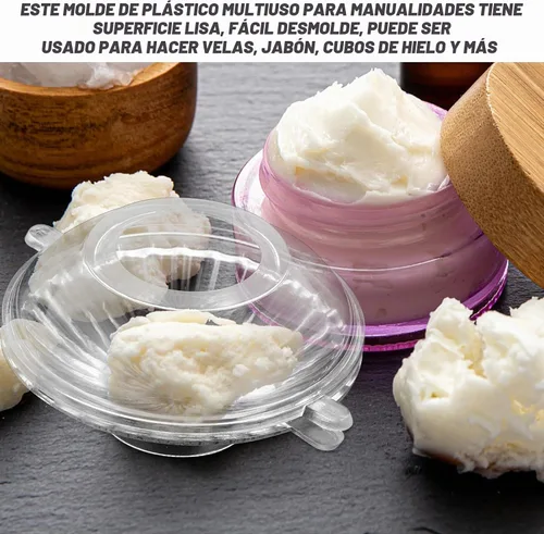 Vista 9 de 2 velas flotantes redondas de plástico, molde especial para hacer velas, jabón, velas, envase de lata, velas perfumadas, moldes para hacer velas